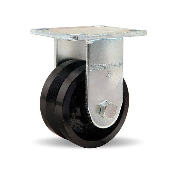 Rigid Caster, 52 4X2 V-Grooved