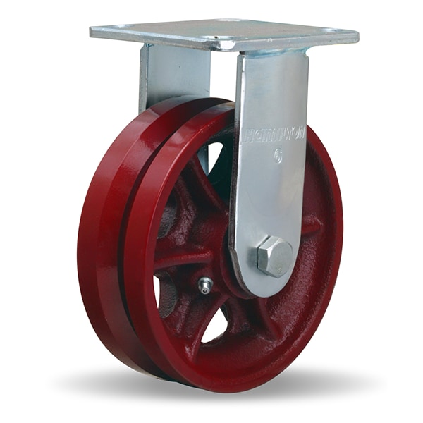 Rigid Caster, Gs 6X2 V-Grooved