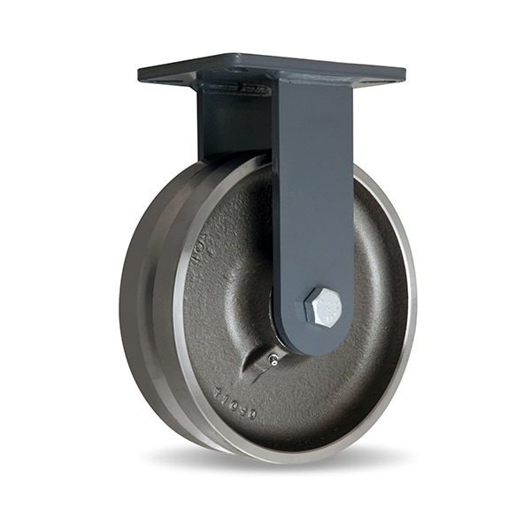 Rigid Caster, Ch 10X3 Fs V-Grooved