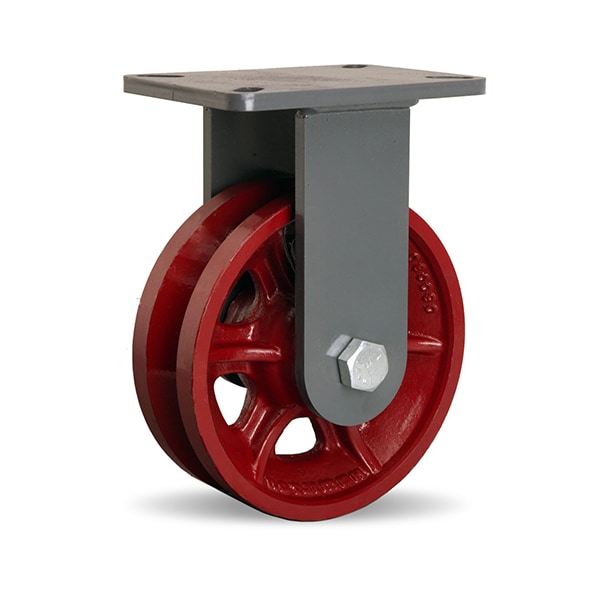 Rigid Caster, Ch 8X2-3/4 V-Grooved