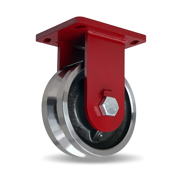 Rigid Caster, Epsd 8X3 V-Grooved
