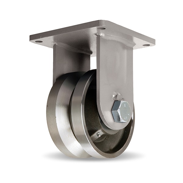 Rigid Caster, Md 8X4 Fs V-Grooved