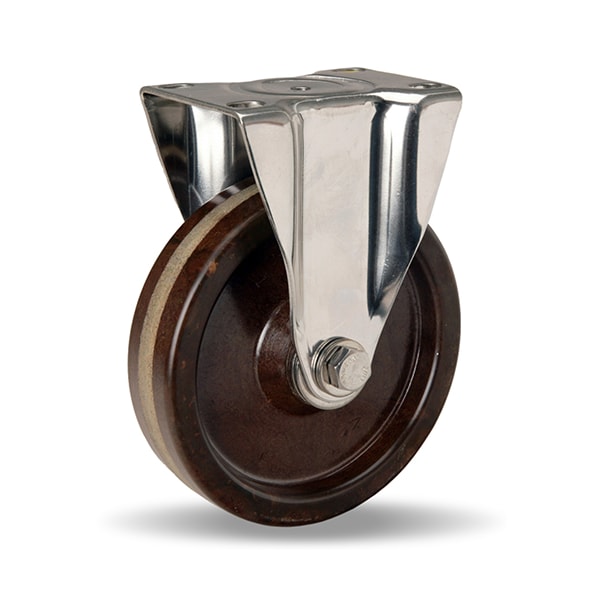 Rigid Caster, Stl 5X1-1/4 PlasteXWhl