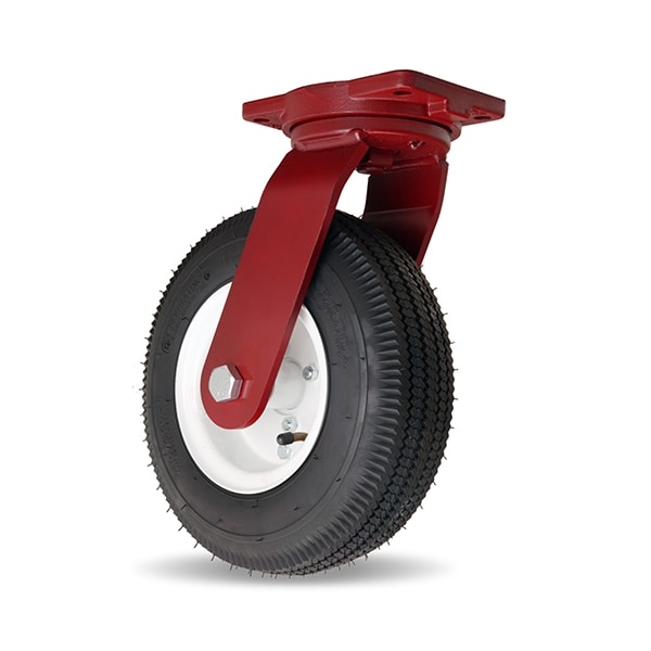 Cush-N-Aire Swivel Caster, 12" Pneumatic Air-Filled Tire, 3/4" Straight Roller Bearing