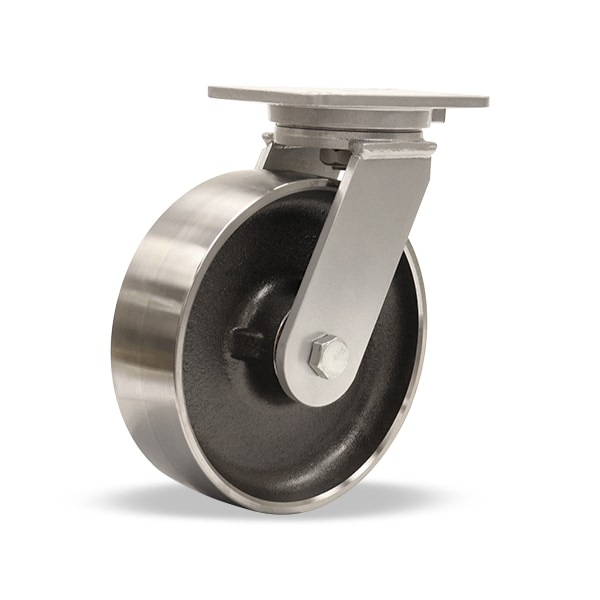Champion Swivel Caster, 10" x 3" Forged Steel Wheel, 3/4" Precision Tapered Bearing