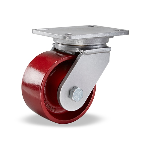 Champion Swivel Caster, 6" x 3" Metal Wheel, 3/4" Precision Tapered Roller Bearings