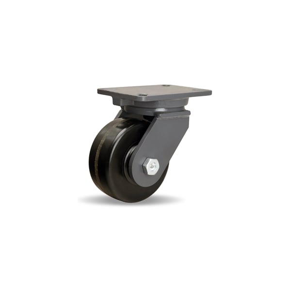 Champion Swivel Caster, 6" x 2-1/2" Phenolic Wheel, 1" Straight Roller Bearing