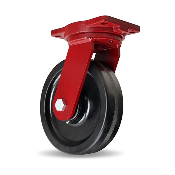Extra Heavy Duty Swivel Caster, 10" x 2-1/2" Phenolic Wheel, 1" Straight Roller Bearing