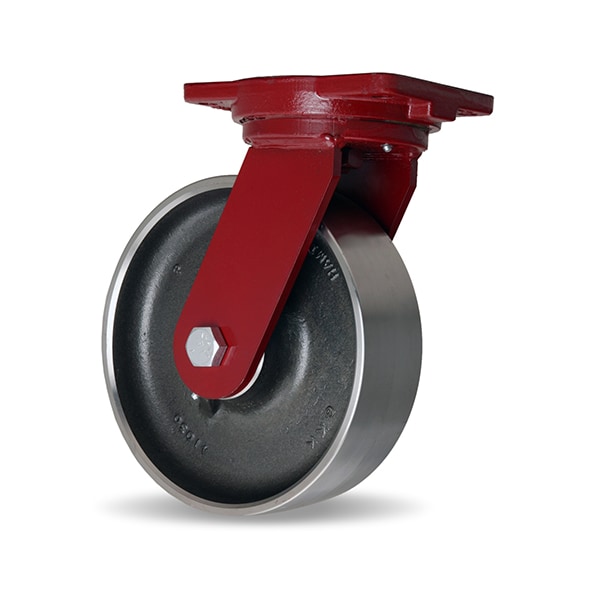Extra Heavy Duty Swivel Caster, 10" x 3" Forged Steel Wheel, 3/4" Precision Tapered Bearing