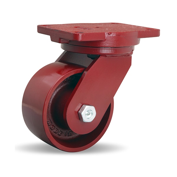 Extra Heavy Duty Swivel Caster, 6" x 3" Metal Wheel, 3/4" Precision Tapered Roller Bearings