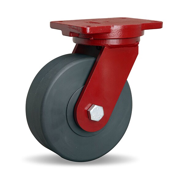 Extra Heavy Duty Swivel Caster, 8" x 3" Nylast High Performance Cast Nylon Wheel
