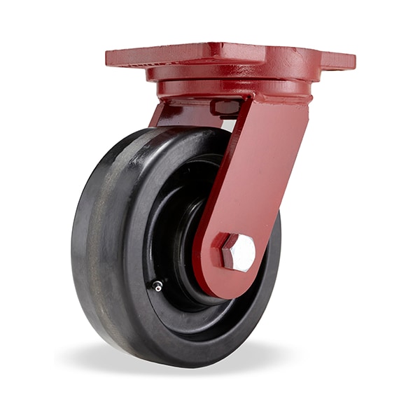 Extra Heavy Duty Swivel Caster, 8" x 2 1/2" Plastex Phenolic Wheel, 1" Straight Roller Bearing