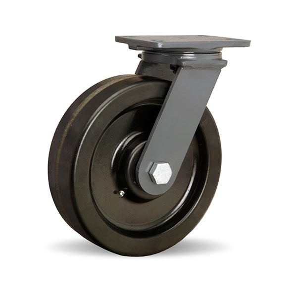 Extended Service Swivel Caster, 8" x 2-1/2" Plastex Phenolic Wheel, 3/4" Sealed Precision Ball Bearing
