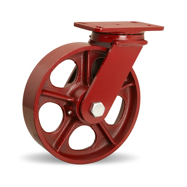 ForgeMaster Swivel Caster, 10" x 2 1/2" Metal Wheel, 3/4" Precision Tapered Roller Bearings