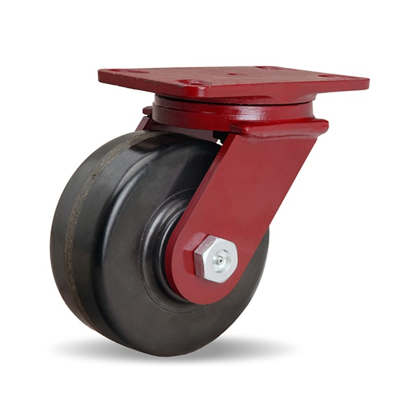 ForgeMaster Swivel Caster, 6" x 2.5" Plastex Phenolic Wheel, 3/4" Precision Tapered Roller Bearing