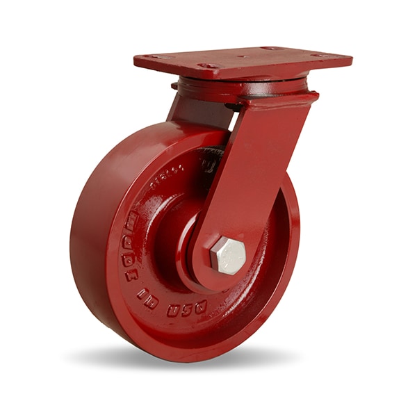 ForgeMaster Swivel Caster, 8" x 2-1/2" Metal Wheel, 3/4" Precision Tapered Bearing