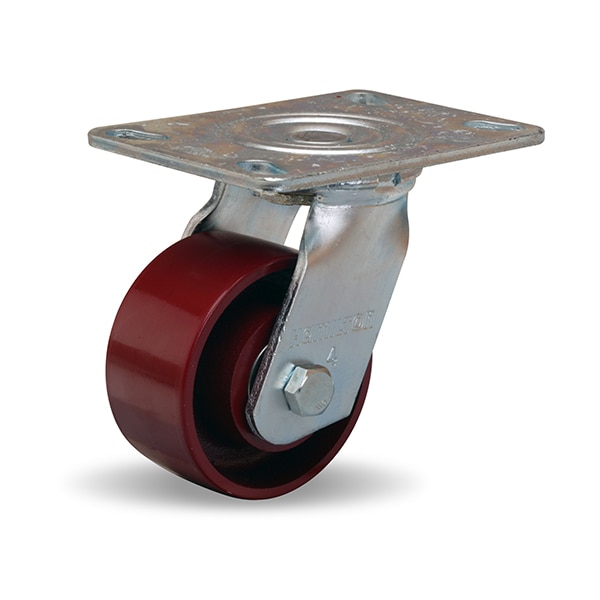 General Service Swivel Caster, 4" x 2" Metal Wheel, 1/2" Sealed Precision Ball Bearing