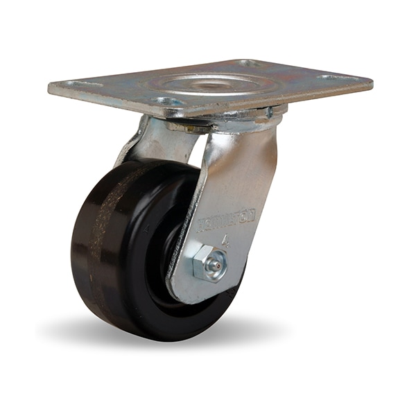 General Service Swivel Caster, 4" x 2" Plastex Phenolic Wheel, 3/4" Straight Roller Bearing