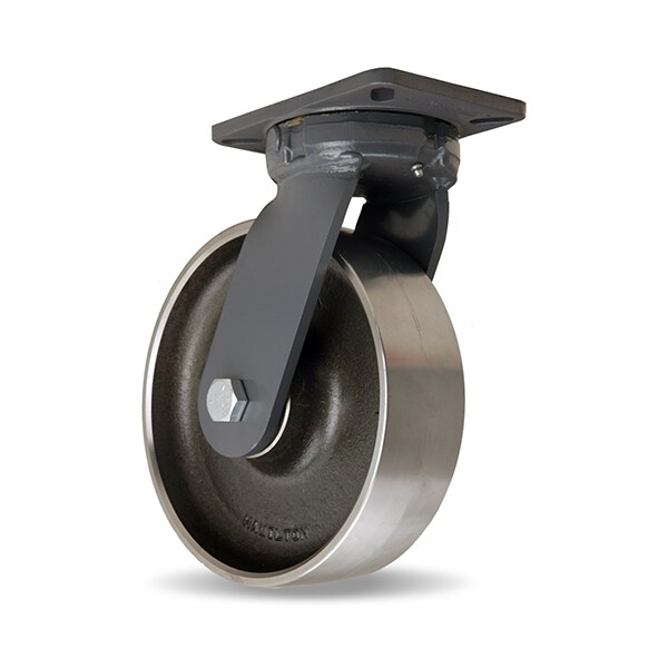 Super Endurance Swivel Caster, 10" x 3" Forged Steel Wheel, 3/4" Precision Tapered Roller Bearings