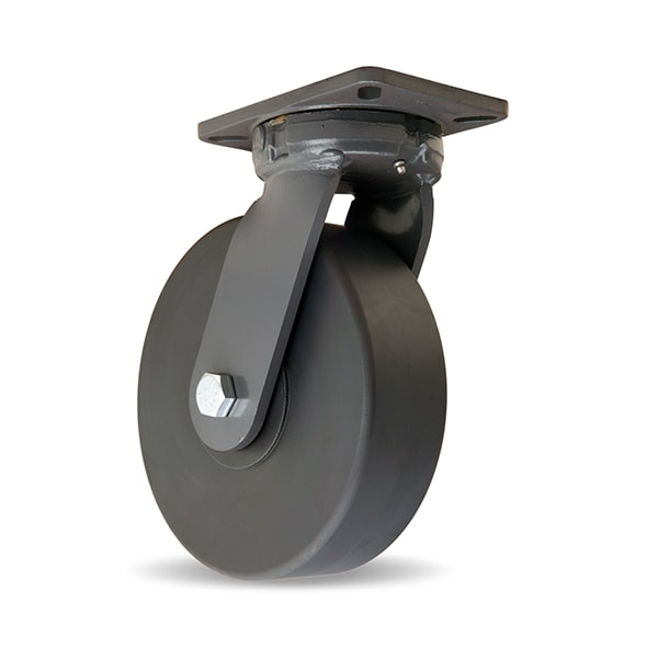 Super Endurance Kingpinless Swivel Caster, 10" x 3" Nylast High Performance Cast Nylon Wheel