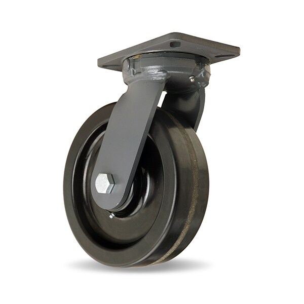 Super Endurance Swivel Caster, 10" x 3" Plastex Phenolic Wheel, 3/4" Precision Tapered Roller Bearing