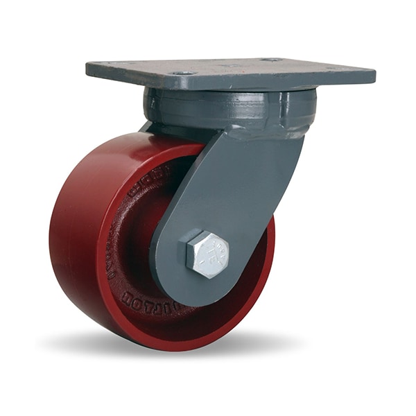 Super Endurance Swivel Caster, 6" x 3" Metal Wheel, 3/4" Precision Tapered Roller Bearings