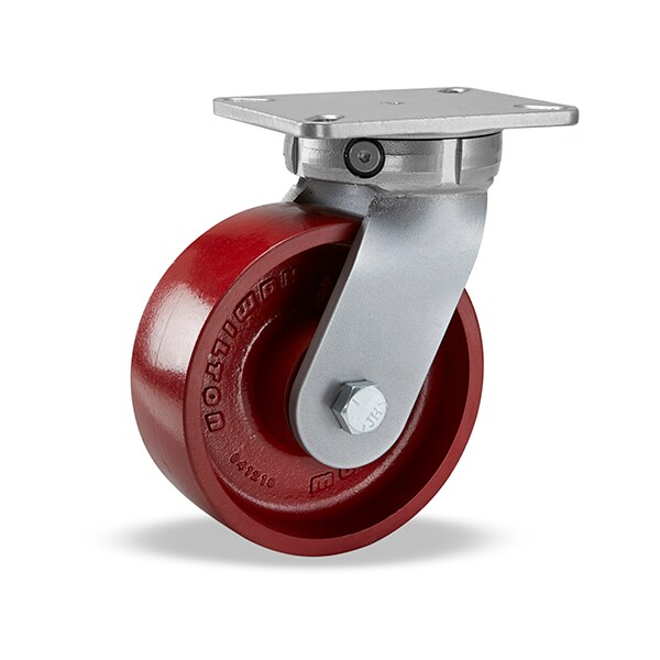 Super Endurance Swivel Caster, 8" x 3" Metal Wheel, 3/4" Precision Tapered Roller Bearings