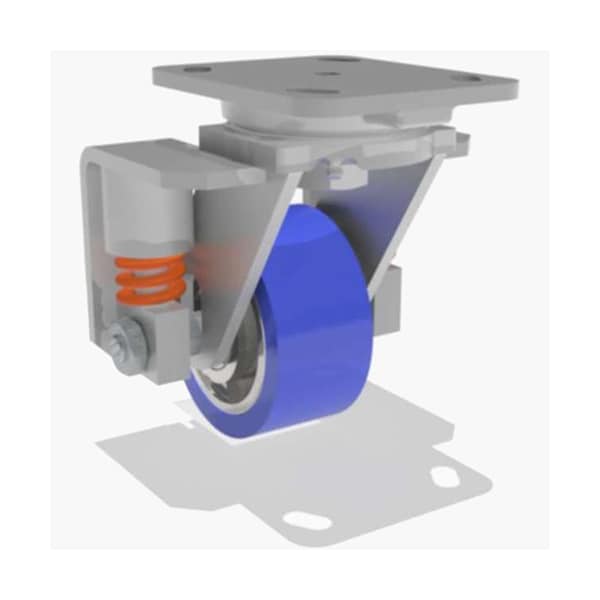 Swivel Spring, Loaded Wh 4X2 Poly-Soft