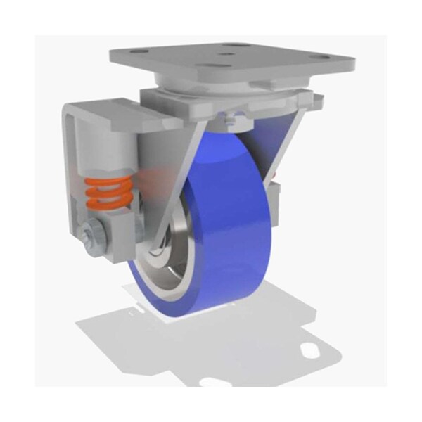 Swivel Spring, Loaded Wh 5X2 Poly-Soft