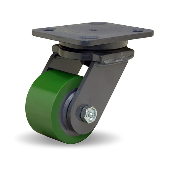 Workhorse Swivel Caster, 3 1/4" x 2" Duralast Polyurethane (95A) on Cast Iron Wheel