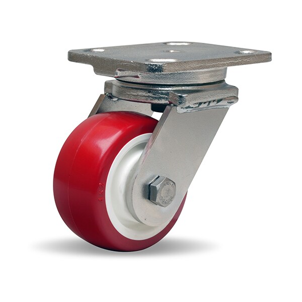 Stainless Steel Workhorse Swivel Caster, 4" x 2" Poly-Tech