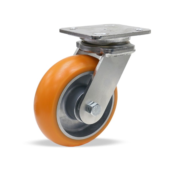 Stainless Steel Workhorse Swivel Caster, 6" x 2" Ergo-Tech (87A) Wheel