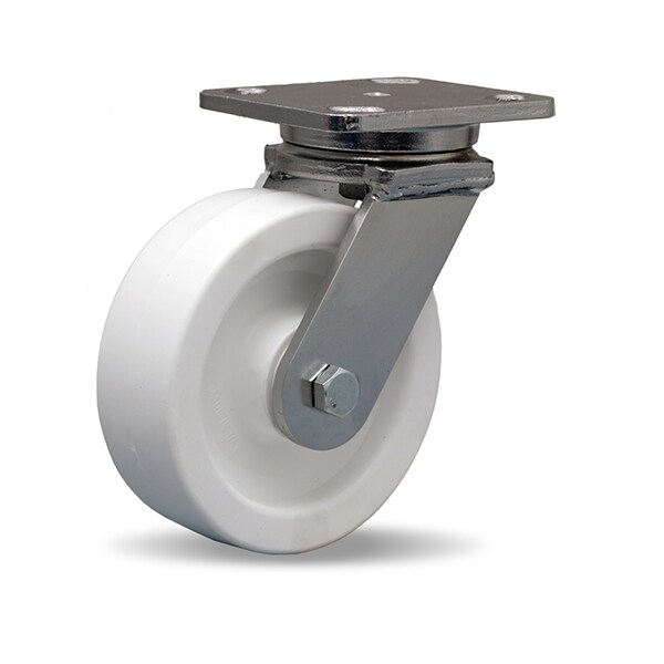 Stainless Steel Workhorse Swivel Caster, 6" x 2" Aqualite, Polyolefin (75D) Wheel