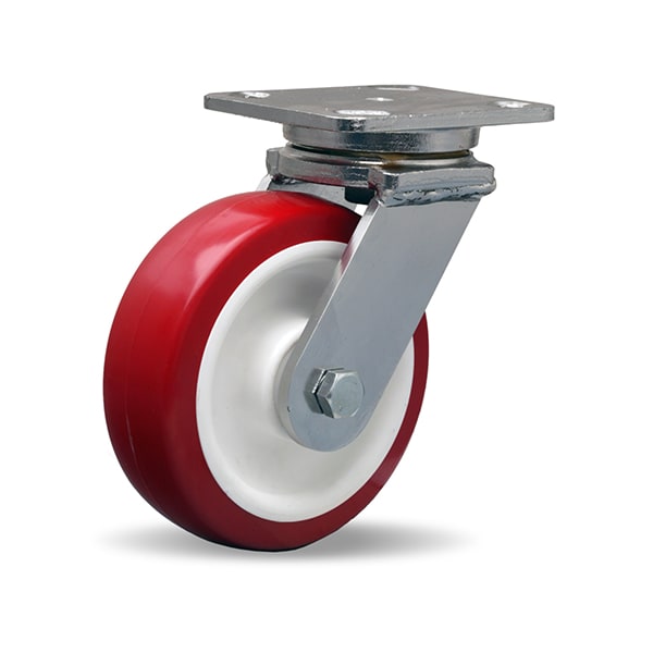 Stainless Steel Workhorse Swivel Caster, 6" x 2" Poly-Tech