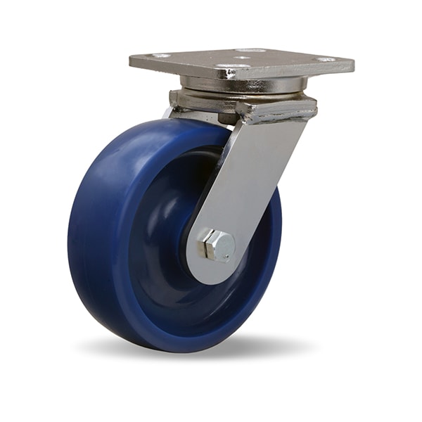 Stainless Steel Workhorse Swivel Caster, 6" x 2" Unilast, Solid Polyurethane (75D) Wheel