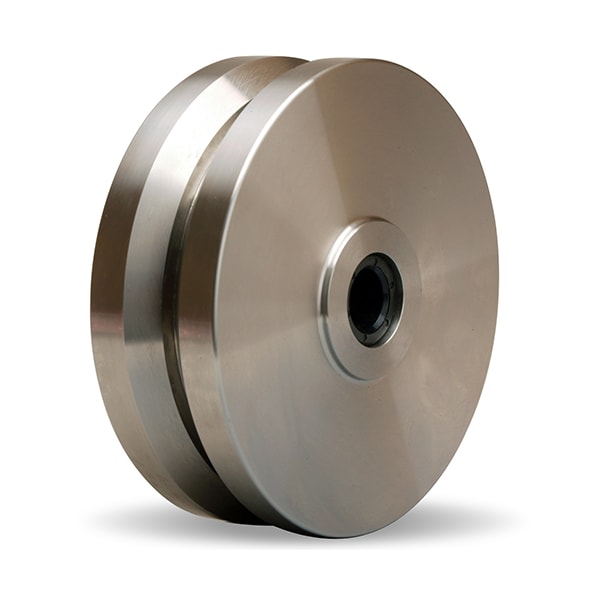 Stainless V Groove Whl, 6X2, 3/4 W/Del Slv