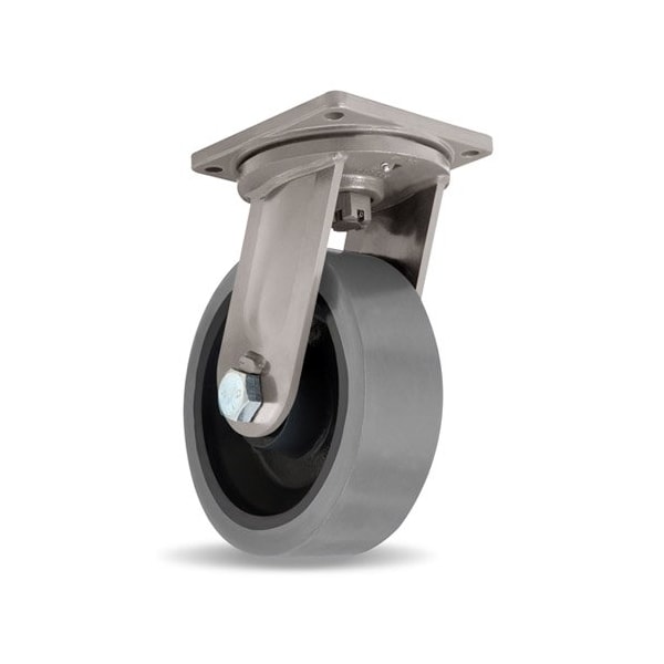 Maxi-Duty Swivel Caster, 12" x 5" Ultra-Thick (2") DuraGlide Polyurethane on Forged Steel Center
