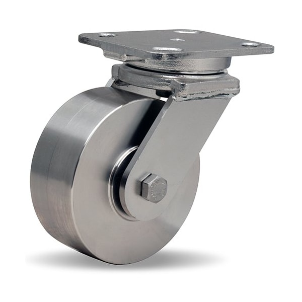 Stainless Steel Workhorse Swivel Caster, 5" x 2" Stainless Steel Wheel