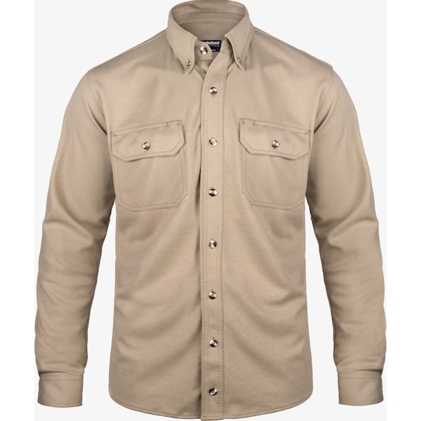 High Performance FR Knit Button Up, Khak