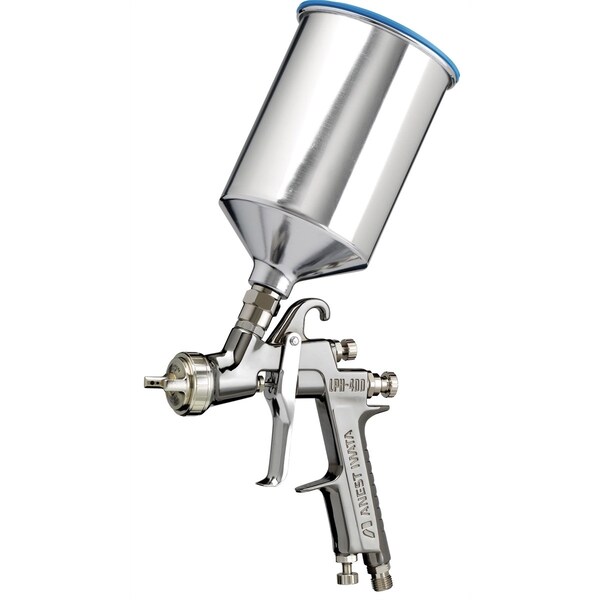 Lph400-144Lv Center Post Gravity Feed Hvlp Spray Gun W/ 700Ml Alumin