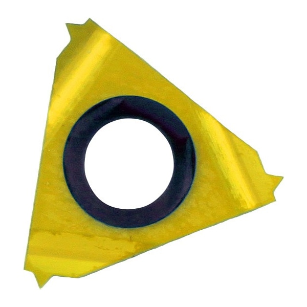 A 1/4 16 Pitch Tin Coated Threading Inse