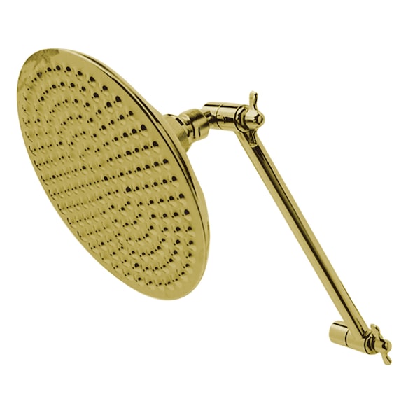 Shower Head, Polished Brass, Wall Mount