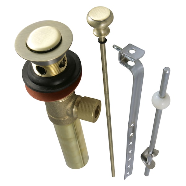 Brass, Bathroom Sink Drain, Pop-Up Drain with Overflow