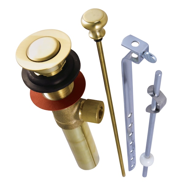 Brass, Bathroom Sink Drain, Pop-Up Drain with Overflow