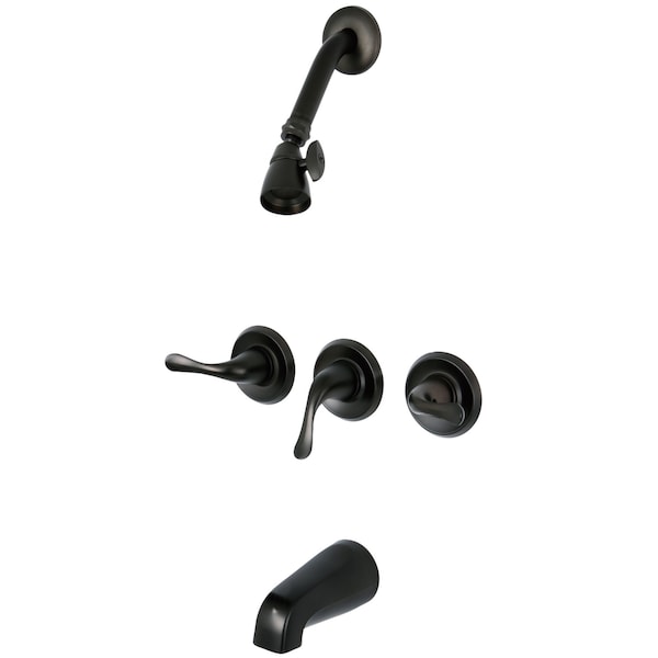 Tub and Shower Faucet, Oil Rubbed Bronze, Wall Mount