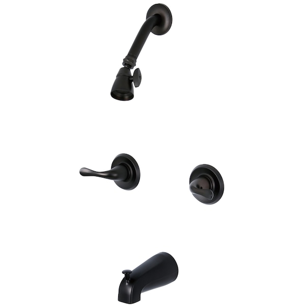 Tub and Shower Faucet, Oil Rubbed Bronze, Wall Mount