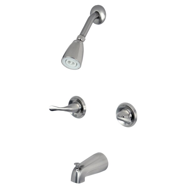Tub and Shower Faucet, Brushed Nickel, Wall Mount