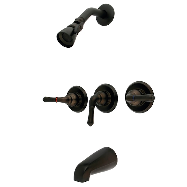 Tub and Shower Faucet, Oil Rubbed Bronze, Wall Mount