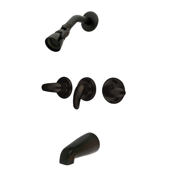 Tub and Shower Faucet, Oil Rubbed Bronze, Wall Mount