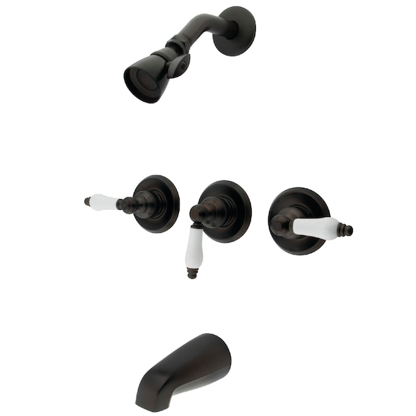 Tub and Shower Faucet, Oil Rubbed Bronze, Wall Mount
